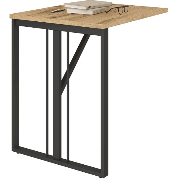 Стол приставной Комус Мебель К-Loft Director 241B002 (дуб натуральный,  700х600х752  мм)