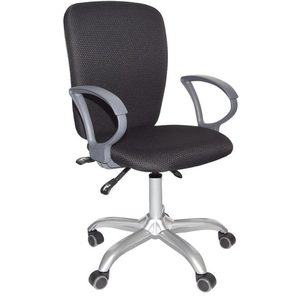 Кресло офисное Chairman 9801 черное (ткань, металл)