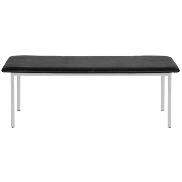 Банкетка трехместная Ида БМ7 черная (искусственная кожа, 1200x400x400  мм)