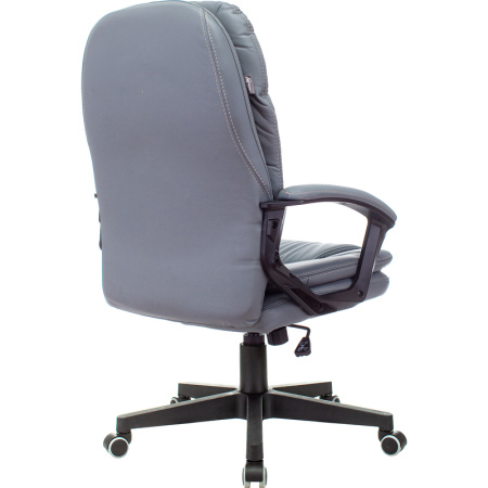 Кресло для руководителя Бюрократ CH868N серое (экокожа, пластик)