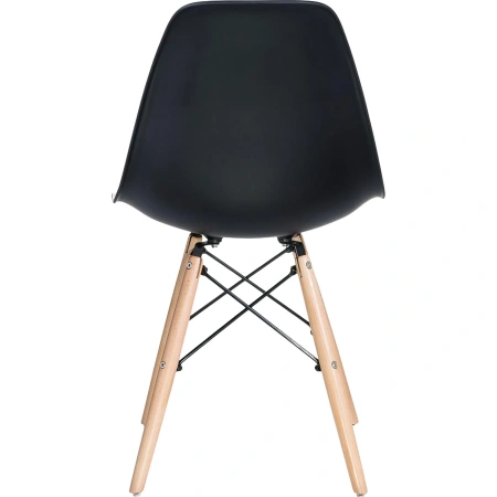 Стул обеденный Dobrin DSW чёрный (пластик, массив дерева)