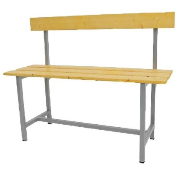 Скамья СТ-2 со спинкой сосна (дерево, металл 1000x395x860 мм)