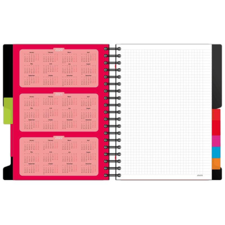 Бизнес-тетрадь Attache Selection Office book А4- 200 листов черная в клетку 5 разделителей на спирали (212x245 мм) Бизнес-тетрадь Attache Selection Office book А4- 200 листов черная в клетку 5 разделителей на спирали (212x245 мм)