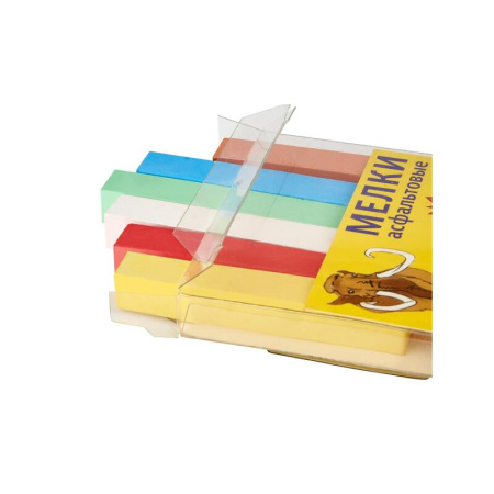 Мел для асфальта МЕЛАН цветной 6 штук 6 цветов