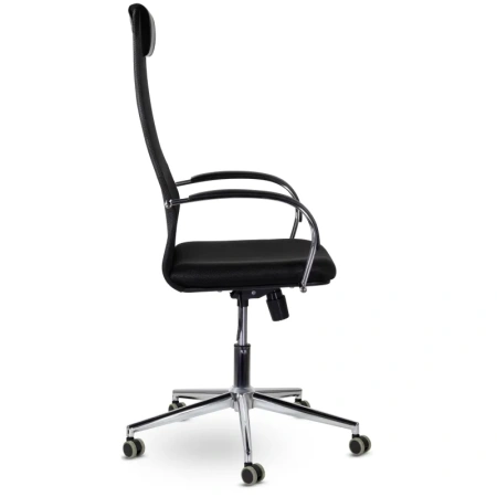 Кресло для руководителя Соло чёрное (сетка, металл)