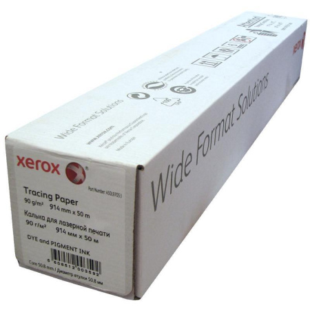 Калька Xerox Tracing Paper Roll (длина 50 м, ширина 914 мм, плотность 90 г/кв.м, диаметр втулки 50,8 мм)