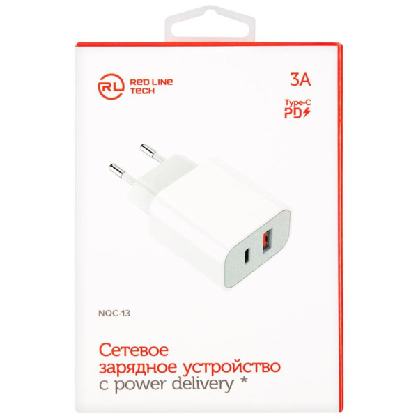 Зарядное устройство Red Line NQC-13 USB, USB Type-C 20 Вт (УТ000024925)
