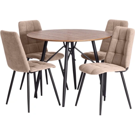 Стул обеденный Комус Мебель Felicita бежевый (ткань, металл)