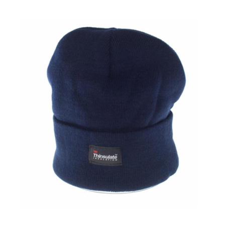 Шапка трикотажная с тинсулейтом синяя