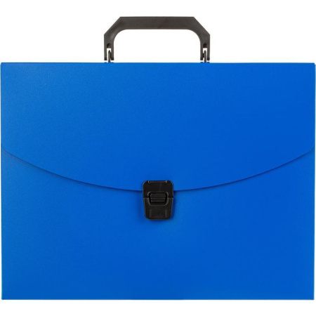 Папка-портфель пластиковая Attache Economy A4 синяя (330х35х250 мм, 1  отделение)