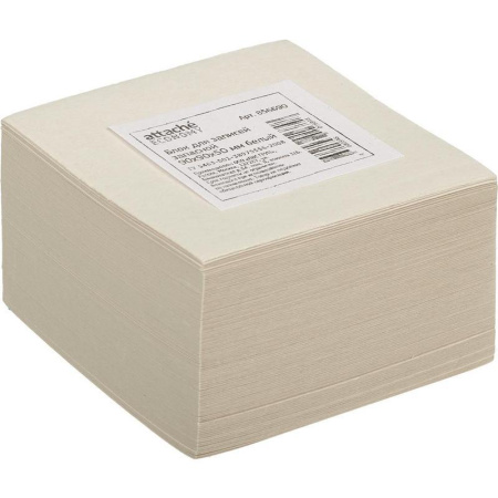 Блок для записей Attache 90x90x50 мм белый (плотность 60 г/кв.м) Блок для записей Attache 90x90x50 мм белый (плотность 60 г/кв.м)