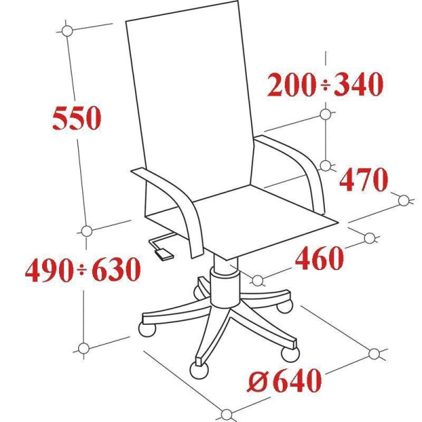 Кресло для руководителя Easy Chair 681 TPU черное (искусственная кожа, пластик)