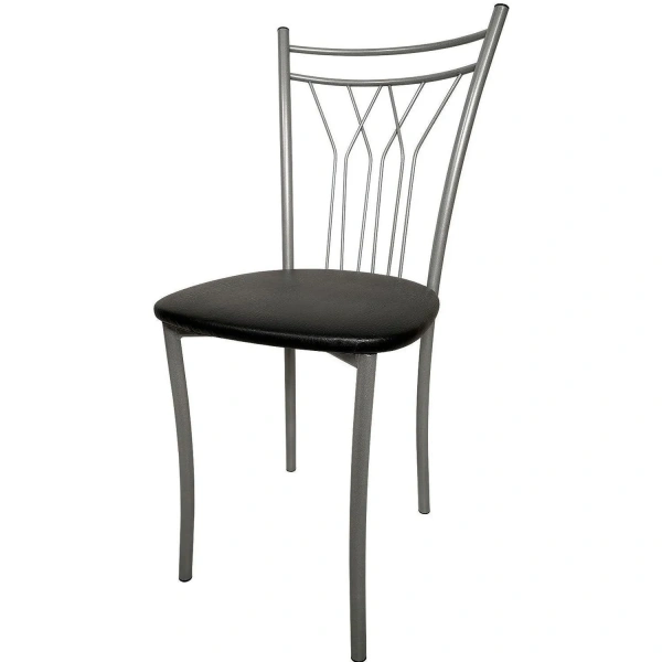 Стул обеденный Акапелло чёрный полимер (искусственная кожа, сталь)