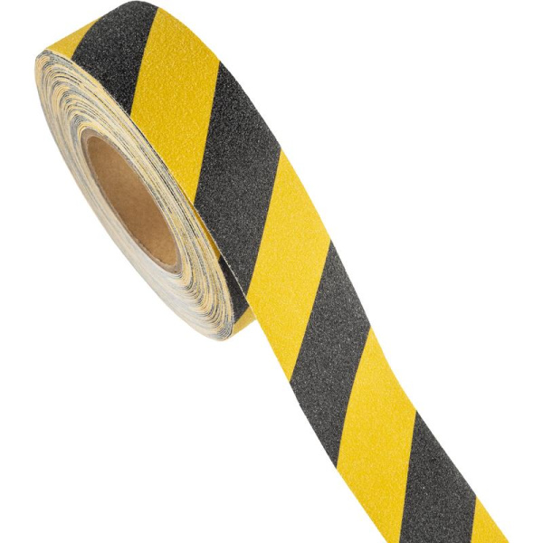 Лента противоскользящая Мельхозе 50 мм х 18.3 м желтая/черная  (MAWR050183)