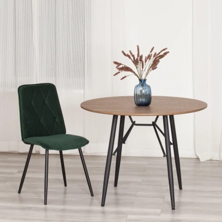 Стул обеденный Комус Мебель Frank изумруд (ткань, металл)