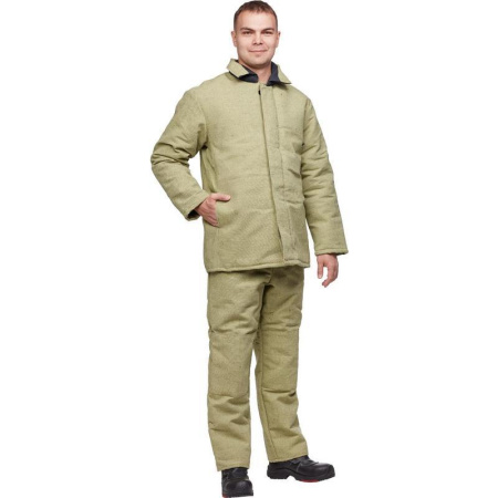 Костюм сварщика брезентовый утепленный хаки (размер 44-46, рост 182-188)