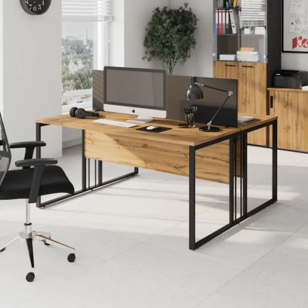 Рабочая станция Easy Loft двухместная (дуб натуральный, 1180х1370х752  мм)