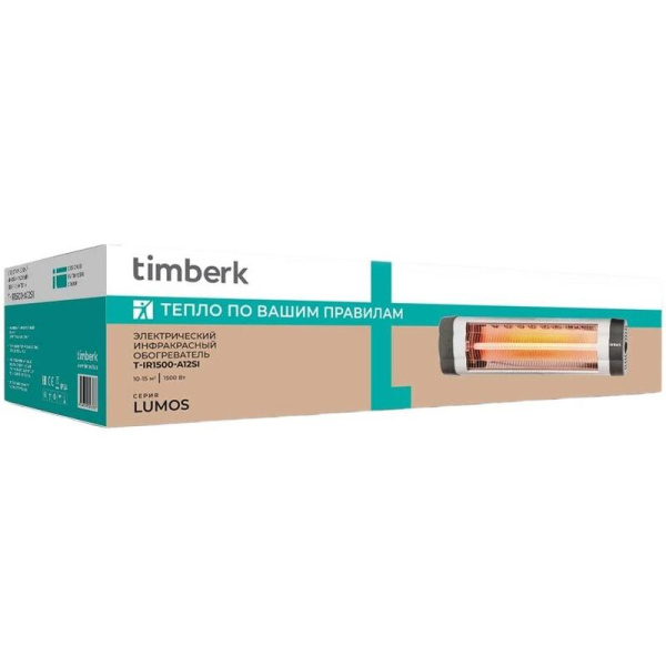 Обогреватель инфракрасный Timberk T-IR1500-A12SI серый (1500 Вт,  кварцевый)