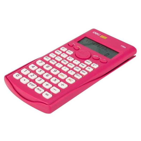 Калькулятор научный Deli E1710A/RED красный 10+2-разрядный 240 функций  165х88x23 мм (подходит для ЕГЭ)