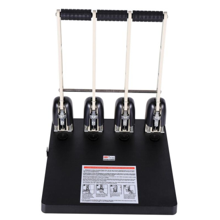 Дырокол Attache до 150 листов черный с линейкой