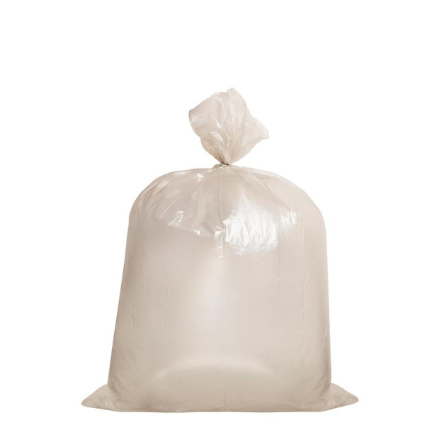 Мешки для мусора на 240 л Luscan прозрачные (ПВД, 80 мкм, в рулоне 10  шт, 90х140 см)
