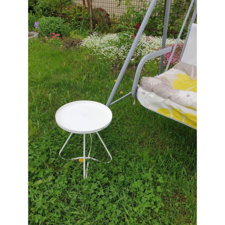 Стол журнальный Sheffilton SHT-CT3 (белый, 350х350х450 мм)