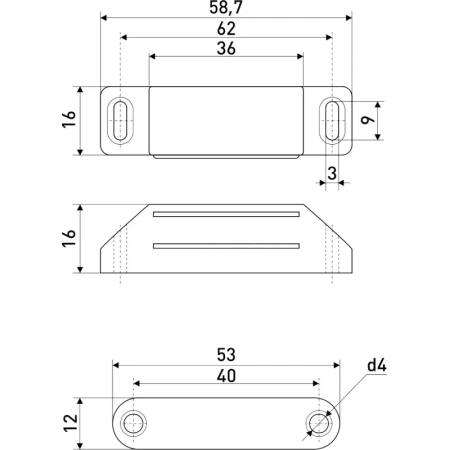 Накладка StahlBuro коричневый 60х15 мм