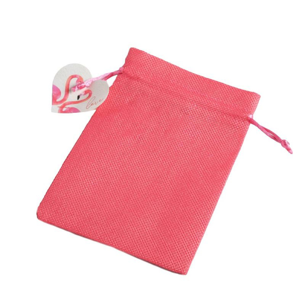 Мешочек подарочный Фламинго розовый (13x18 см)