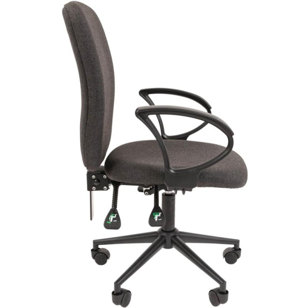 Кресло офисное Chairman 9801 серое (ткань, металл)