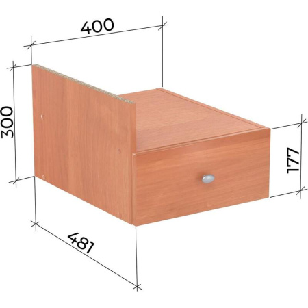 Тумба подвесная Easy Оптима (ольха, 400x481x300 мм, 1 ящик)