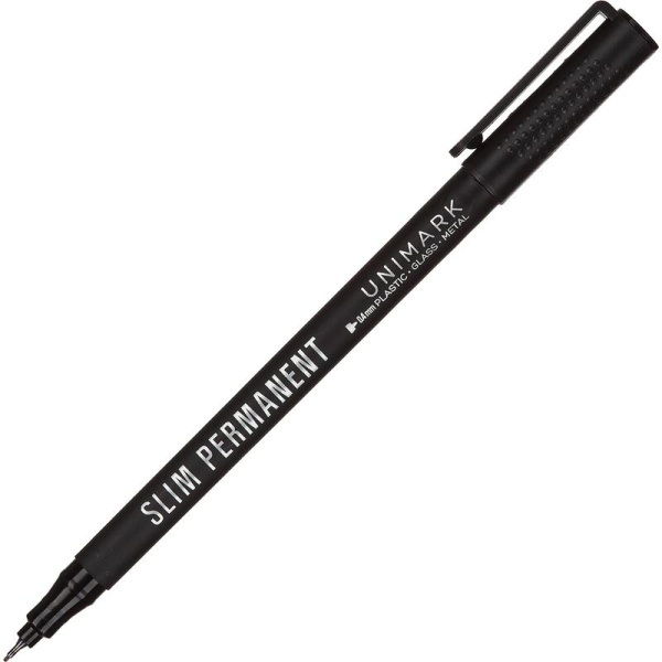 Маркер перманентный Bruno Visconti Unimark Slim черный (толщина линии  0.4 мм) игольчатый наконечник