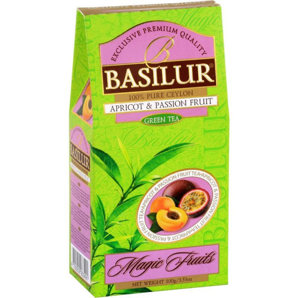 Чай подарочный Basilur Волшебные фрукты листовой зеленый Абрикос и Маракуйя 100 г