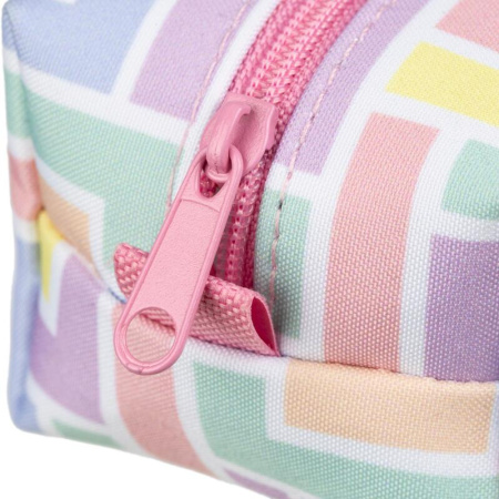 Пенал-косметичка односекционный Комус Класс Tetris розовый