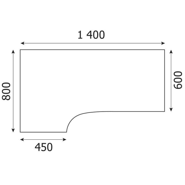 Стол эргономичный Канц СК36.9 левый (орех, 1400x800x750 мм)