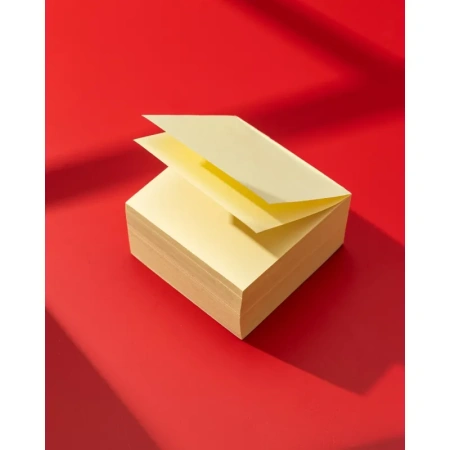 Блок для записей Комус 90x90x50 мм желтый проклеенный плотность 80   г/кв.м