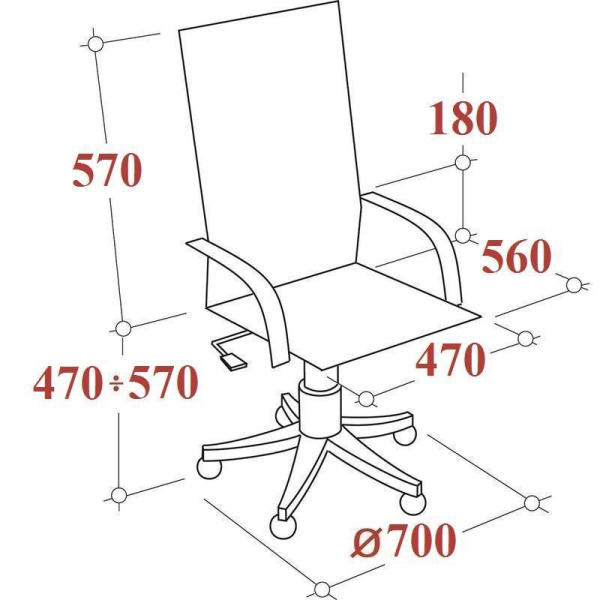Кресло для руководителя Easy Chair 642 TPU черное (искусственная кожа/сетка/ткань, металл)