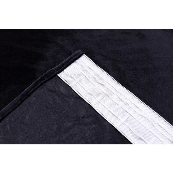 Комплект штор Casa Conforte Holland Вельвет (2 портьеры 150х270 см)  темно-серый