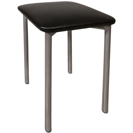 Табурет усиленный 22 черный (искусственная кожа, металл)