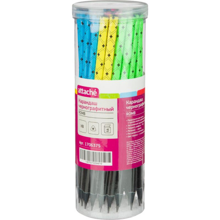 Карандаш чернографитный HB Attache Romb заточенный трехгранный