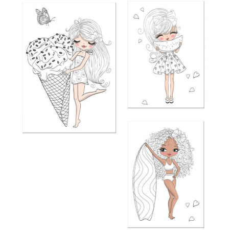 Раскраска блестками Луч Я люблю лето