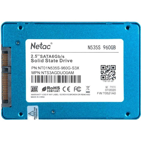 SSD накопитель Netac N535S 960 ГБ (NT01N535S-960G-S3X)