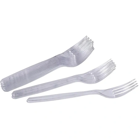 Вилка одноразовая Комус Бюджет прозрачная 180 мм 50 штук в упаковке