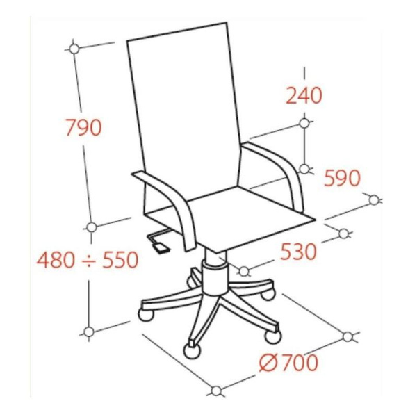 Кресло для руководителя Easy Chair 635 TR черное (рециклированная кожа, пластик)