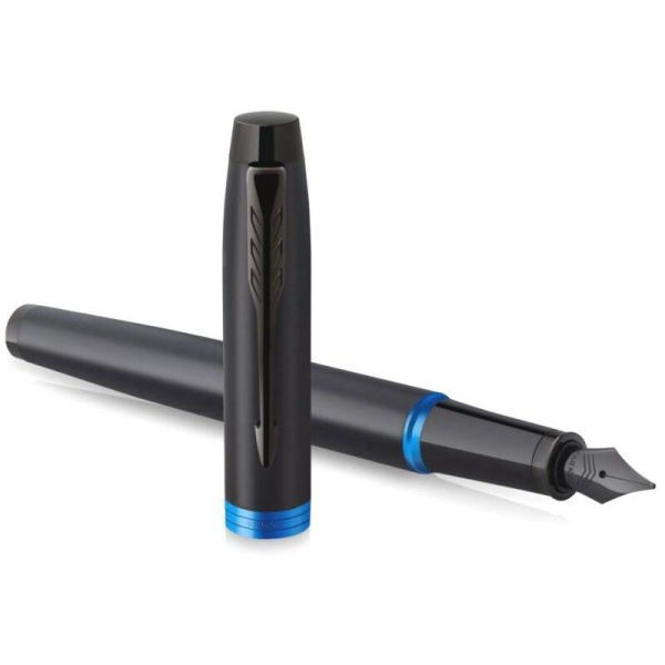 Ручка перьевая Parker IM Professionals Marine Blue BT цвет чернил синий  цвет корпуса черный (артикул производителя 2172859)