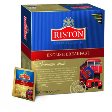 Чай Riston English Breakfast Tea черный 100 пакетиков