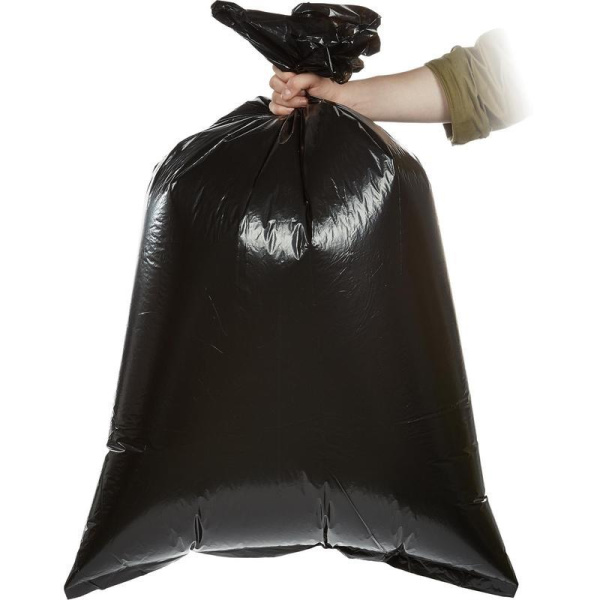 Мешки для мусора на 120 л Стандарт черные (ПВД, 25 мкм, в пачке 50 шт, 70x110 см)