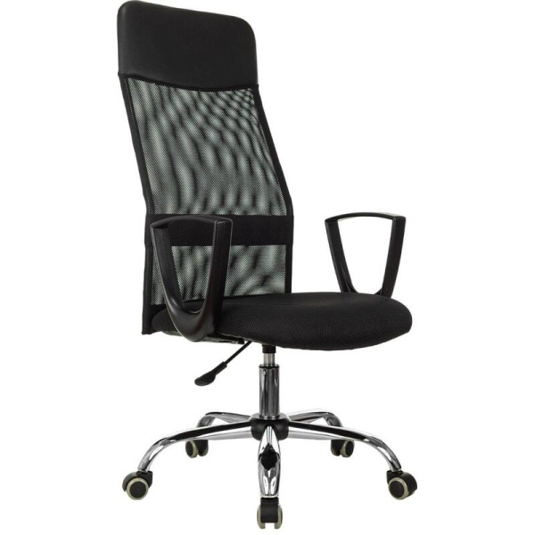 Кресло для руководителя Easy Chair 510 TW черное (экокожа/сетка/ткань,   металл)