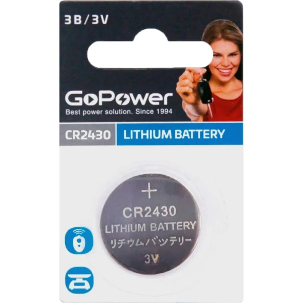 Батарейка CR2430 GoPower Батарейка CR2430 GoPower