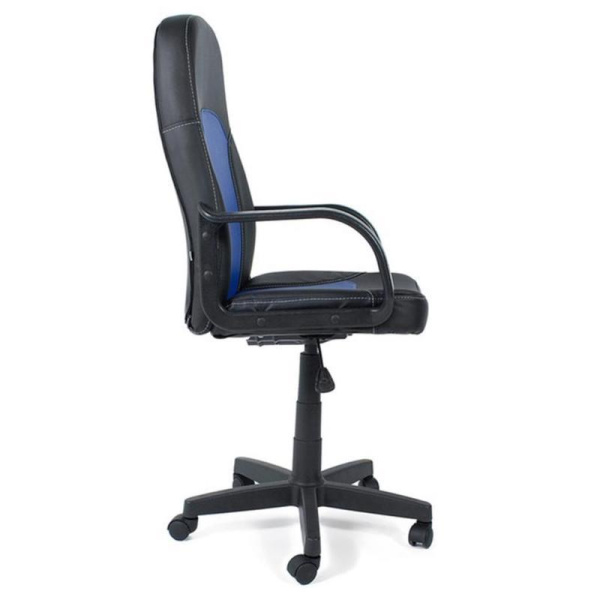 Кресло для руководителя Parma синее/черное (искусственная кожа, пластик)