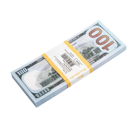 Деньги сувенирные Эврика Забавная Пачка 100 долларов (1 штука)